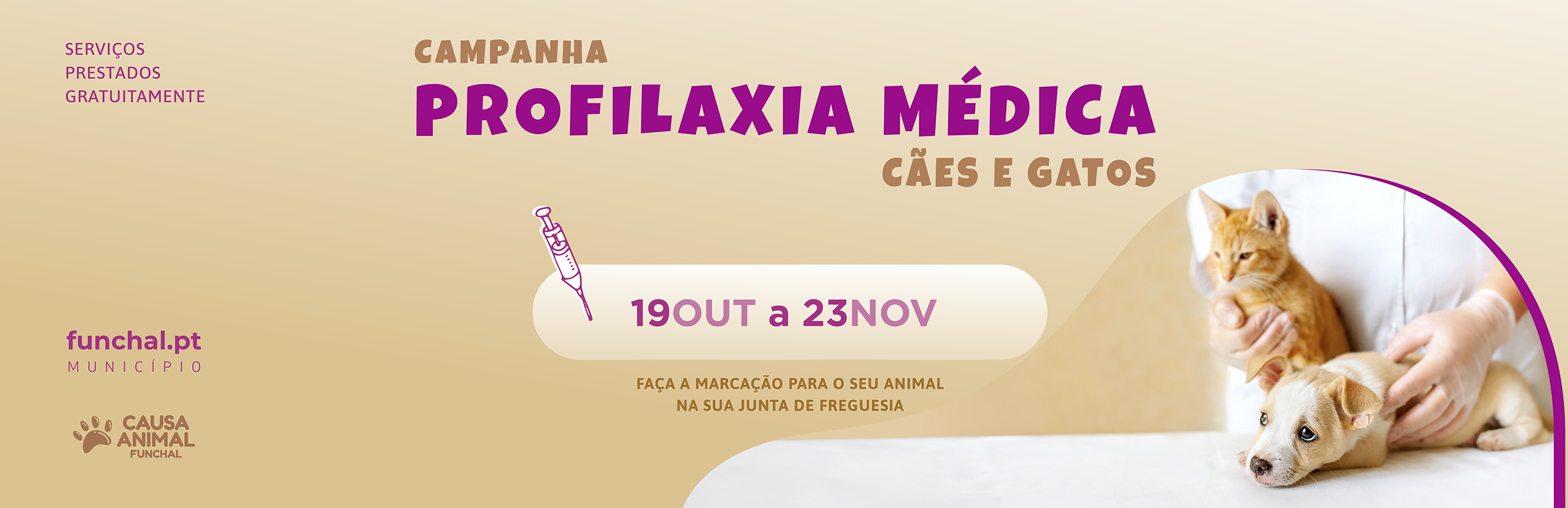 Campanha profilaxia médica para cães e gatos 2024